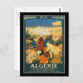 Algerije Vintage Travel Poster Briefkaart (Voorkant / Achterkant)