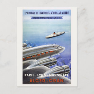 Algerije Vintage Travel Poster Briefkaart