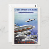 Algerije Vintage Travel Poster Briefkaart (Voorkant / Achterkant)