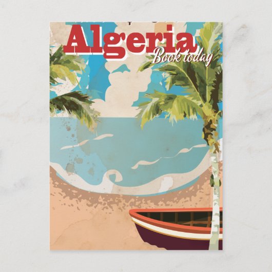 Algerije Vintage Travel Poster. Briefkaart (Voorkant)