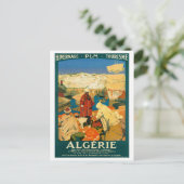 Algerije Vintage Travel Poster teruggezet Briefkaart (Staand voorkant)