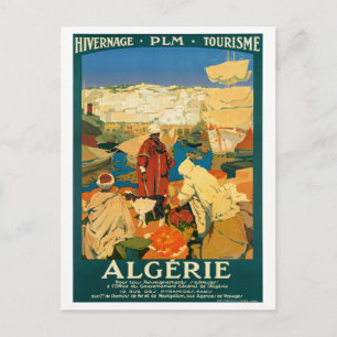 Algerije Vintage Travel Poster teruggezet Briefkaart