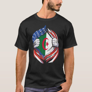 Algerije Vlag Amerikaan Trots op mijn Algerijnse e T-shirt