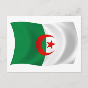 Algerije Vlag Ansichtkaart Briefkaart