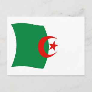 Algerije Vlag Ansichtkaart Briefkaart