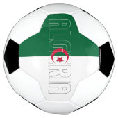 Algerije vlag Groen wit rode halve maan  Voetbal (Gedraaid)