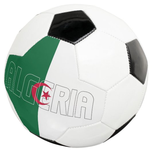 Algerije vlag Groen wit rode halve maan Voetbal (Drie kwart)