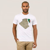 Algerije Vlag Hart en Kaart T-Shirt (Voorkant volledig)