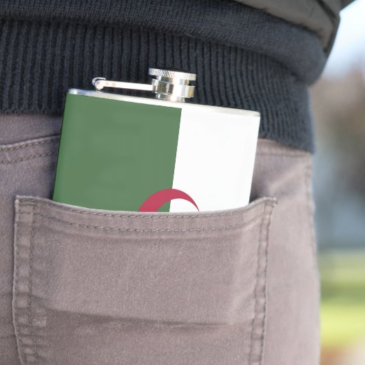Algerije vlag heupfles (Voorbeeld)