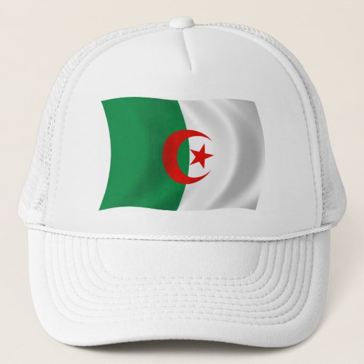 Algerije Vlag Hoed Trucker Pet (Voorkant)