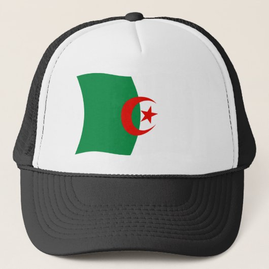 Algerije Vlag Hoed Trucker Pet (Voorkant)