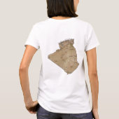 Algerije Vlag + Kaart + Tekst T-shirt (Achterkant)