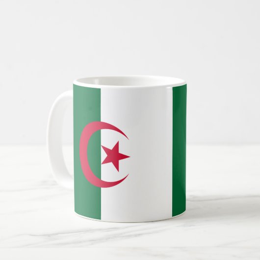 Algerije Vlag Keramische Mok (Voorkant links)