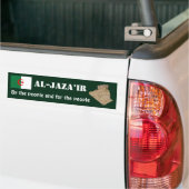 Algerije Vlag + Landkaart Bumpersticker (Op Truck)