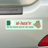 Algerije Vlag + Landkaart Bumpersticker (Op auto)