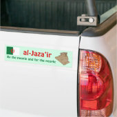 Algerije Vlag + Landkaart Bumpersticker (Op Truck)
