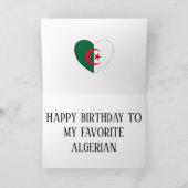 Algerije vlag Patriotic Birthday Kaart (Binnen)