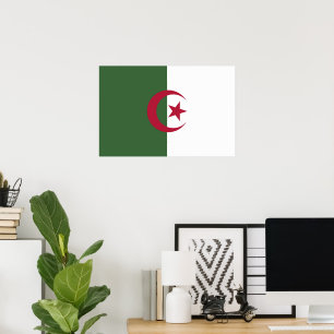 Algerije vlag poster