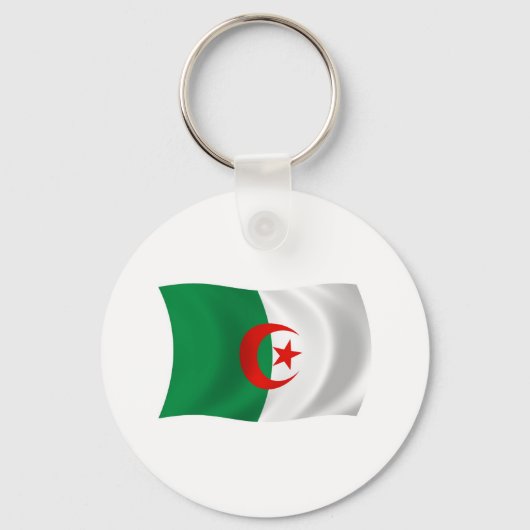 Algerije Vlag Sleutelhanger (Voorkant)