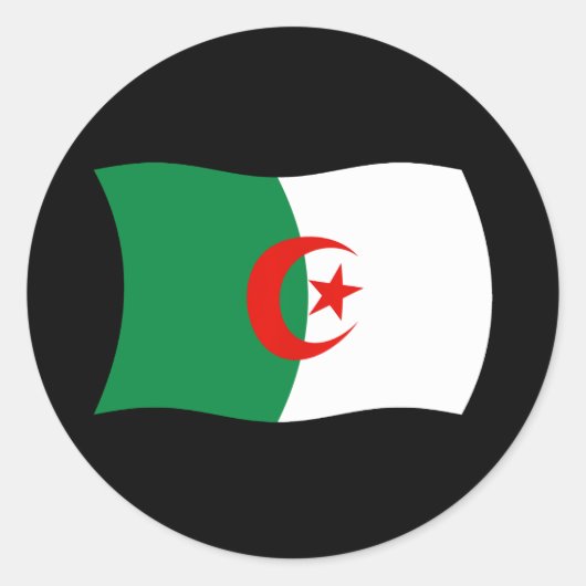 Algerije Vlag Sticker (Voorkant)