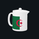 Algerije Vlag theepot<br><div class="desc">Voeg een vleugje Algerijnse trots toe aan je theetijd met deze exclusieve theepot met de vlag van Algerije! Ontworpen met elegantie en culturele betekenis, is deze theepot meer dan alleen een functioneel stuk - het is een eerbetoon aan het rijke erfgoed van Algerije. Het levendige ontwerp van de Algerijnse vlag...</div>