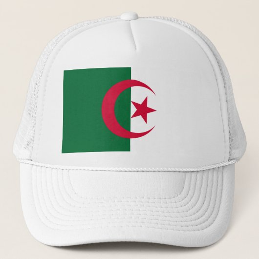 Algerije Vlag Trucker Hoed Pet (Voorkant)