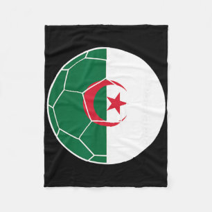 Algerije Vlag Voetbal Algerije Voetbal Fleece Deken