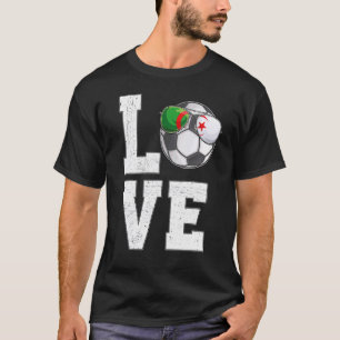 Algerije Voetbal Liefde Algerijnse Fan Vlag T-shirt