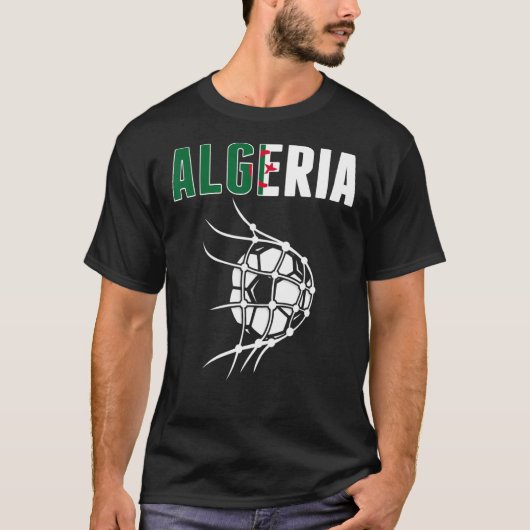 Algerije - Voetbal op het gebied van netto - onder T-shirt (Voorkant)
