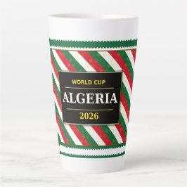 Algerije Voetbalfan 2026 met Stunning Patronen Latte Mok