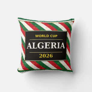 Algerije Voetbalfan 2026 met Verbazingwekkende Pat Kussen