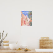 Algerije Waterverf Schilderij Reizen Poster (Keuken)