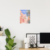 Algerije Waterverf Schilderij Reizen Poster (Thuiskantoor)