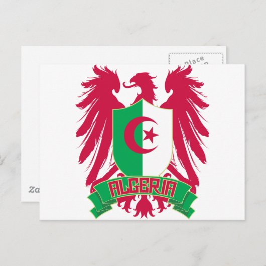 Algerije Winged Briefkaart (Voorkant / Achterkant)