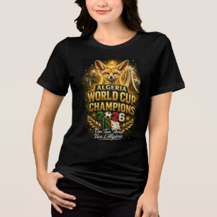 Algerije WK 2026 Kampioenen Voetbal Tri-Blend Shirt
