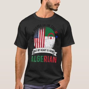 Algerijns-Amerikaans Patriot Heart komt uit Algeri T-shirt