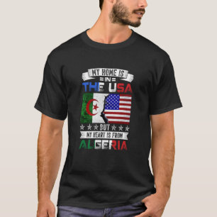Algerijns-Amerikaans Patriot Heart komt uit Algeri T-shirt