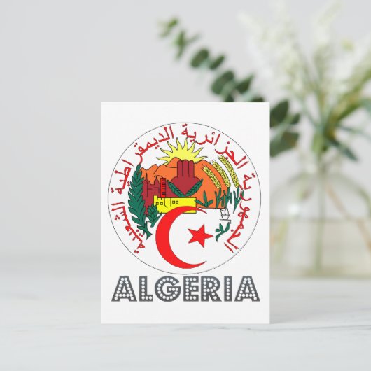 Algerijns Emblem Briefkaart (Staand voorkant)