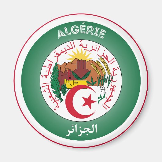 Algerijns Erfgoed Embleem Magneet (Voorkant)