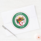 Algerijns Erfgoed Embleem Ronde Sticker (Envelop)