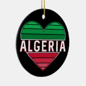 Algerijns hart, ik hou van Algerije Keramisch Ornament (Rechts)
