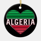 Algerijns hart, ik hou van Algerije Keramisch Ornament (Voorkant)