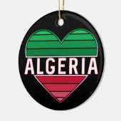 Algerijns hart, ik hou van Algerije Keramisch Ornament (Links)