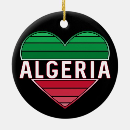 Algerijns hart, ik hou van Algerije Keramisch Ornament (Achterkant)