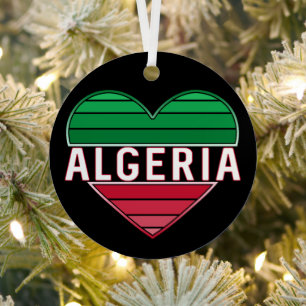 Algerijns hart, ik hou van Algerije Metalen Ornament