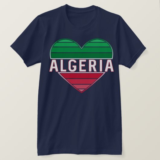Algerijns hart, ik hou van Algerije T-shirt (Design voorkant)