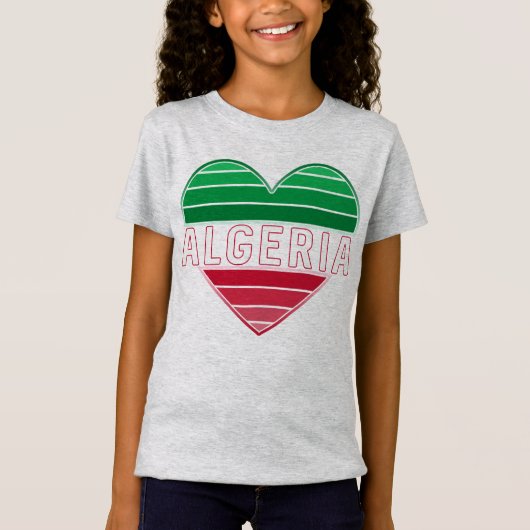 Algerijns hart, ik hou van Algerije T-shirt (Voorkant)