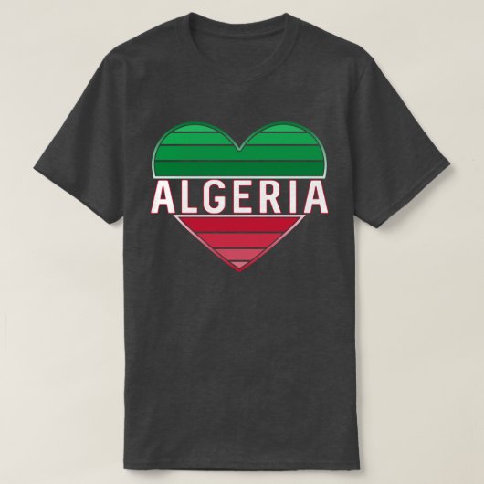 Algerijns hart, ik hou van Algerije T-shirt (Design voorkant)