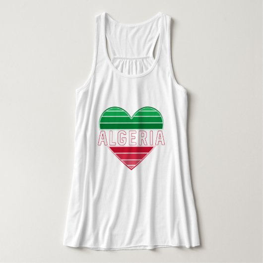Algerijns hart, ik hou van Algerije Tanktop (Design voorkant)