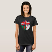  Algerijns met de Britse vlag Algerije T-shirt (Voorkant volledig)